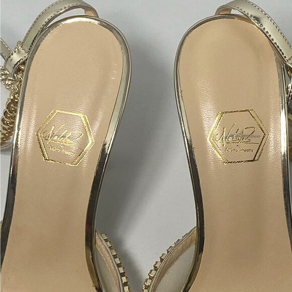 Nalebe Stellar Crystal-Embellished Ankle-Strap Pumps size 38 - Picture 6 of 13